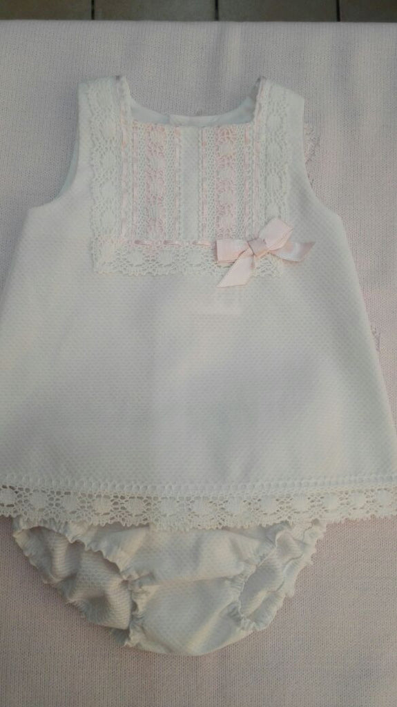 vestido y braguita piqué y bolillos De Alves Creaciones 502115