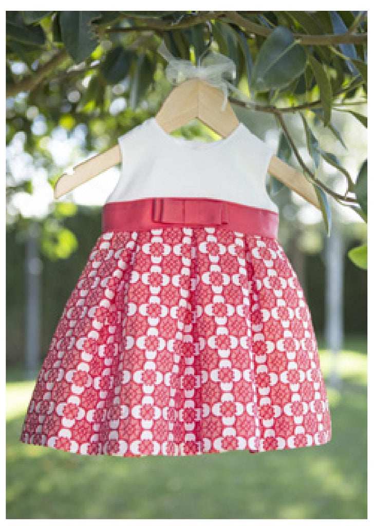 Vestido Jacquard Rojo Brocado Artesanía Amaya 77236